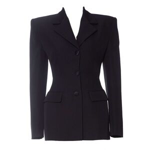 Incredible Vintage Versace Black Blazer with Structured Silhouette